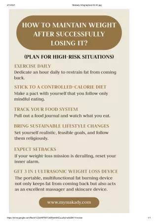 How to maintain weight after successfully losing it?