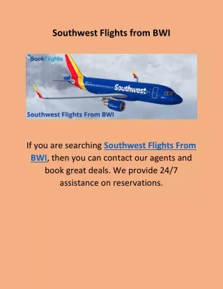 southwest flights from bwi