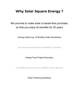 Why SolarSquare Energy - Commercial