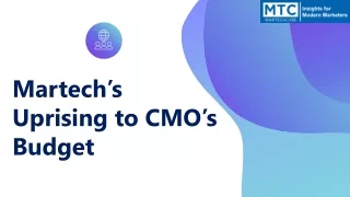 Martech’s Uprising to CMO’s Budget