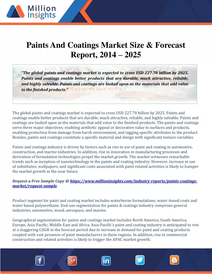 paints and coatings market size forecast report