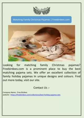 Matching Family Christmas Pajamas | Freebirdees.com