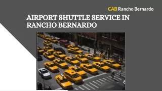 Airport Shuttle Service in Rancho Bernado