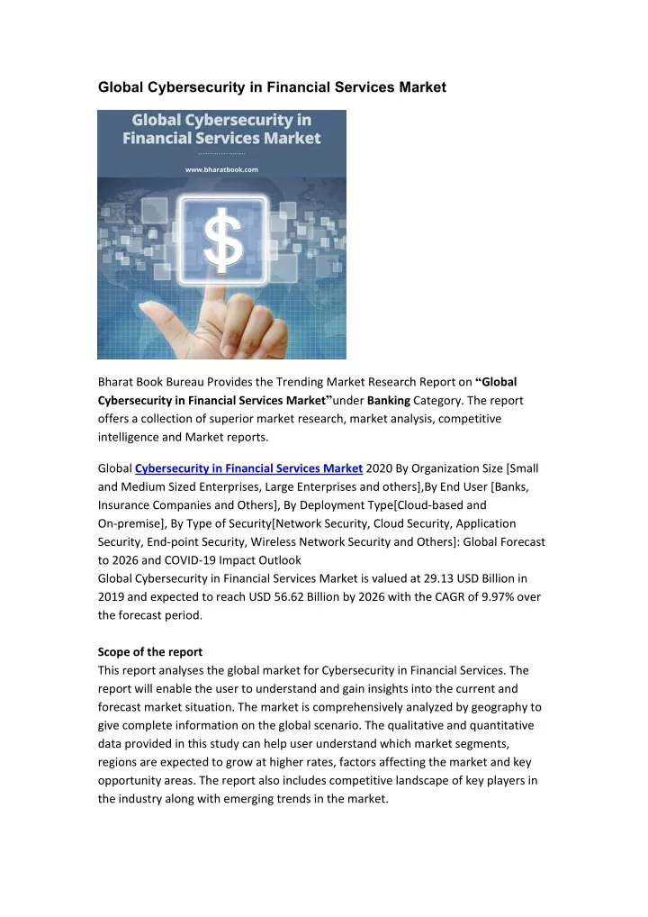 global cybersecurity in financial services market