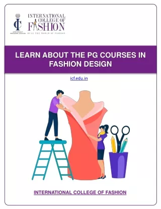 LEARN ABOUT THE PG COURSES IN FASHION DESIGN
