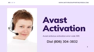 How to fix Avast antivirus activation error code 305