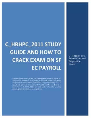 c hrhpc 2011 study guide and how to crack exam