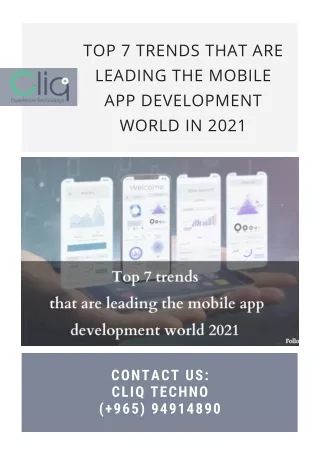 top 7 trends that are leading the mobile