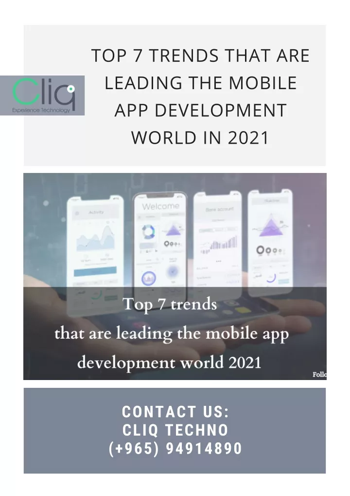 top 7 trends that are leading the mobile