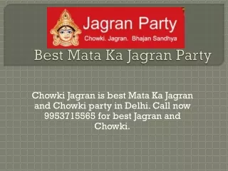 Mata ka Jagran party at Lowest Cost