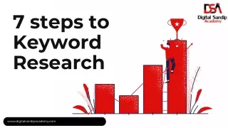 7 steps to Keyword Research