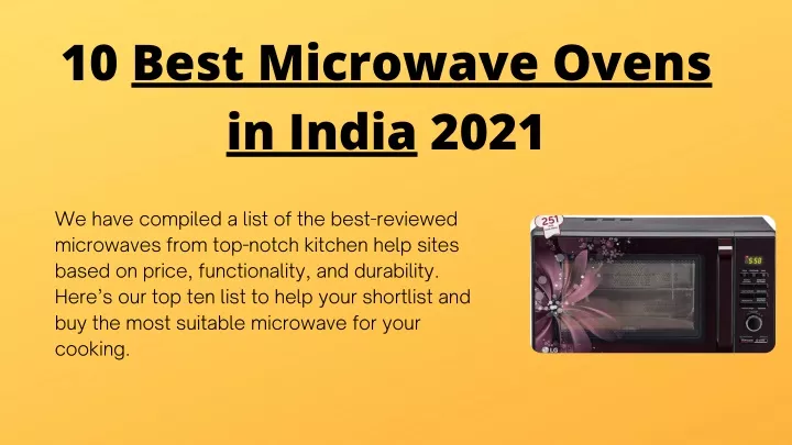 10 best microwave ovens in india 2021