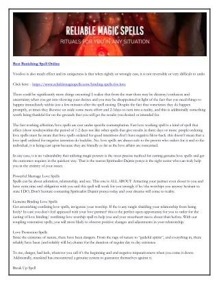 best banishing spell online voodoo is also much
