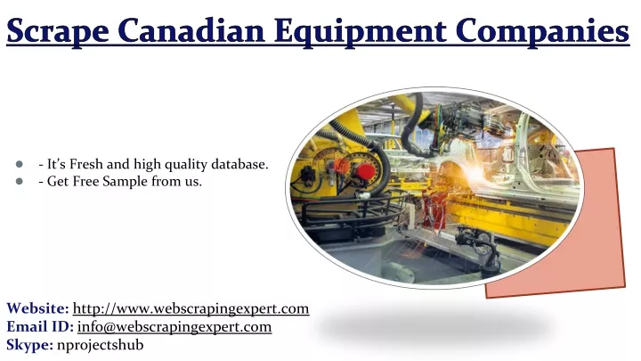 scrape canadian equipment companies