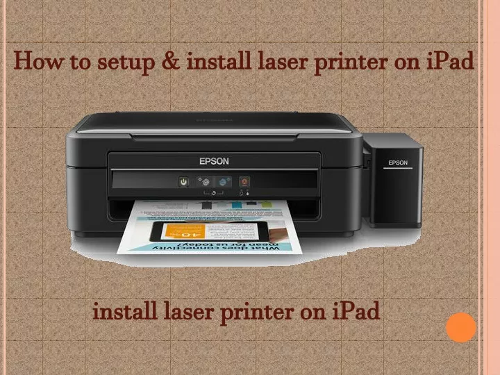 how to setup install laser printer on ipad