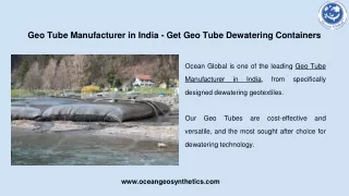 Geotubes, the Effective Solution for Dewatering Sludge