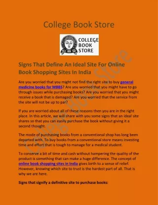 Signs That Define An Ideal Site For Online Book Shopping Sites In India