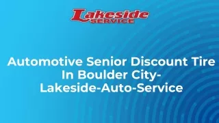 Automotive Senior Discount Tire In Boulder City!