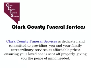 Clark County Funeral Services - Funeral Service Las Vegas