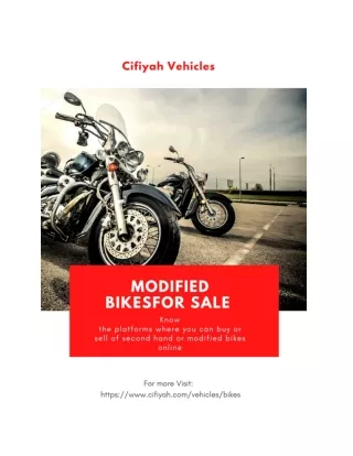 Buy or Sell Second hand or Modified Bikes Online at Least Prices in Bangalore India