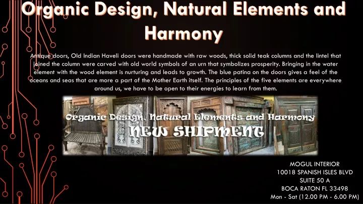 organic design natural elements and harmony