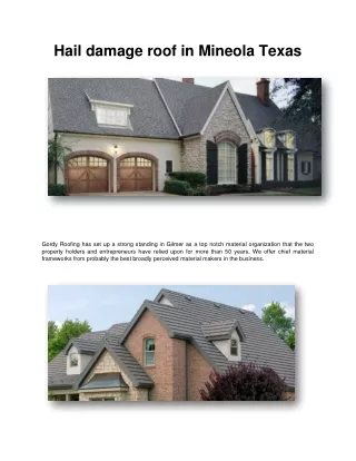 Roof leak repair in Mineola Texas