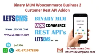 BMW WordPress Rest API FrontEnd | Binary MLM WooCommerce Customer Register Rest API