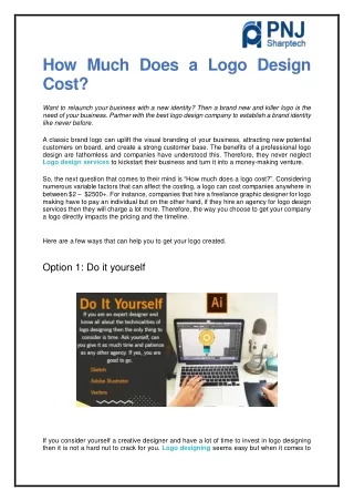 how much does a logo design cost