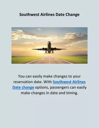 southwest airlines date change