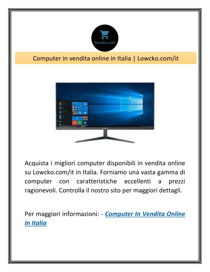 computer in vendita online in italia lowcko com it