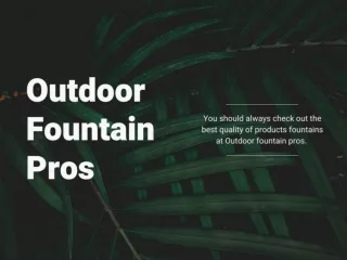 Outdoor Fountain Pros
