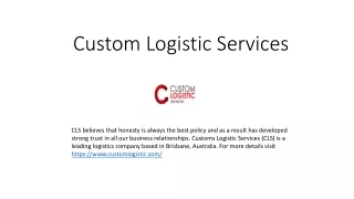 custom logistic services
