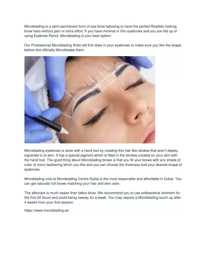 microblading is a semi permanent form of eye brow