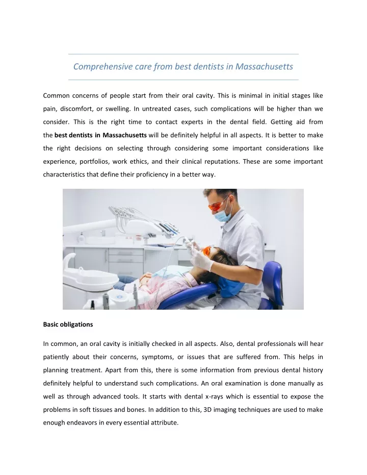 comprehensive care from best dentists