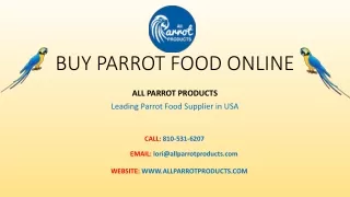 Buy Organic Parrot Food Online