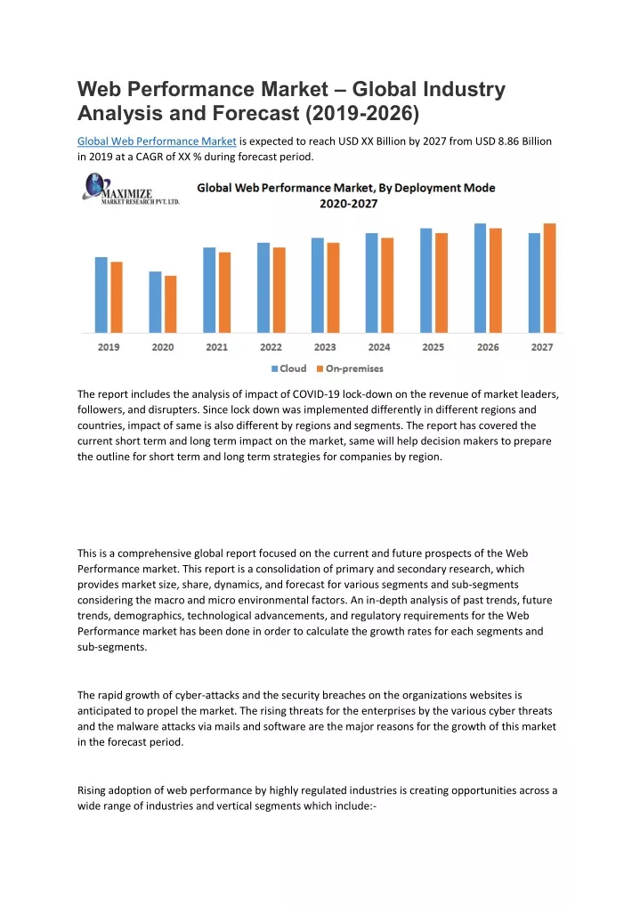 web performance market global industry analysis