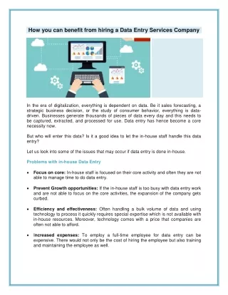 how you can benefit from hiring a data entry