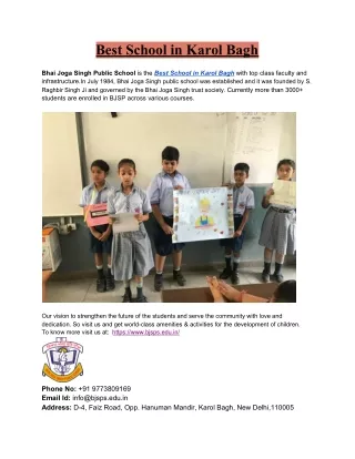 best school in karol bagh