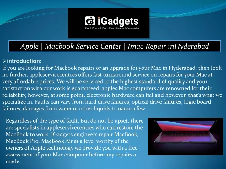 apple macbook service center imac repair