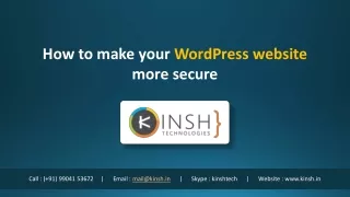 How to make your WordPress website more secure?