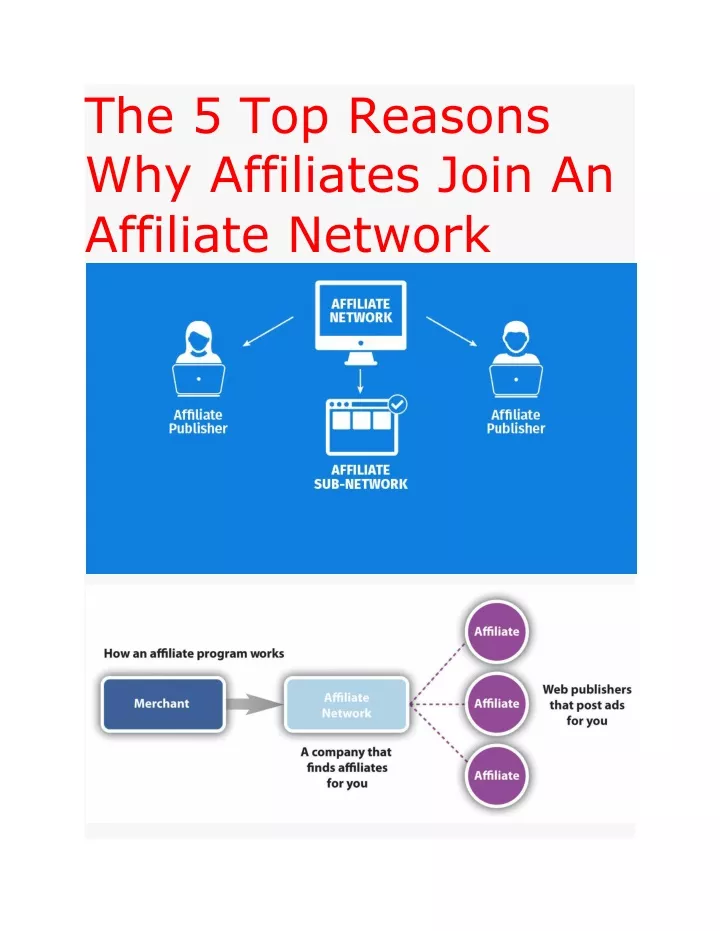 the 5 top reasons why affiliates join