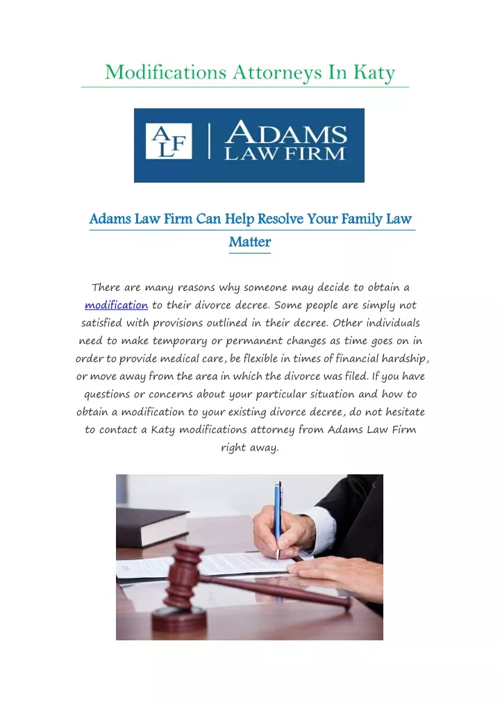 modifications attorneys in katy