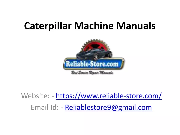 caterpillar machine manuals