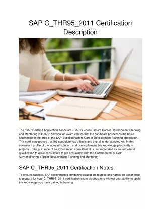 sap c thr95 2011 certification description