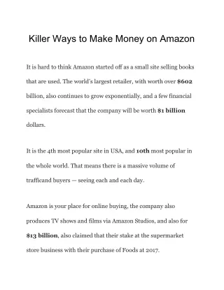 Make Money Selling on Amazon