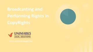 Broadcasting and Performing Rights in Copy Rights