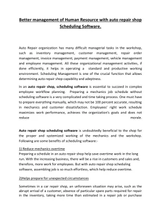 better management of human resource with auto