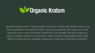Kratom Powder For Maturity And Potency
