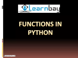 functions in python