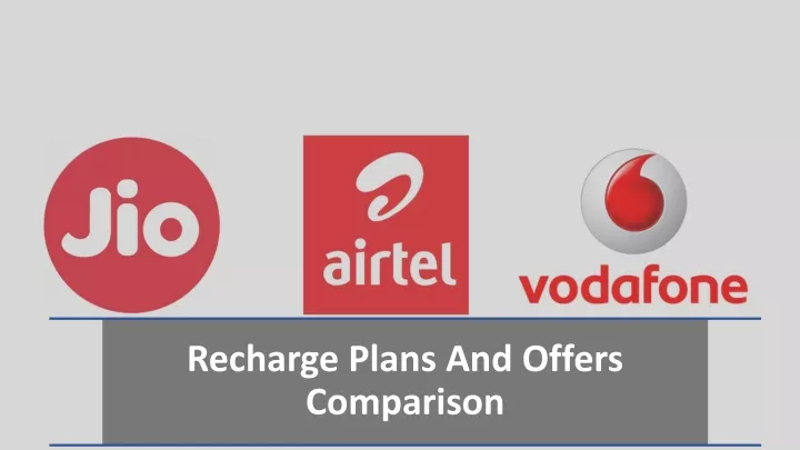 recharge plans and offers comparison